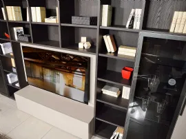 Libreria a muro in legno Ciack di Fratelli Elli