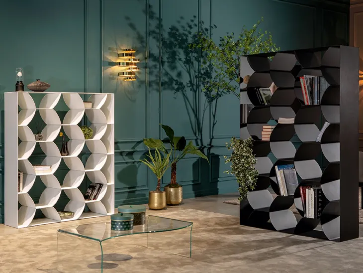 Libreria di design Honeybook in metallo verniciato di Tonin Casa