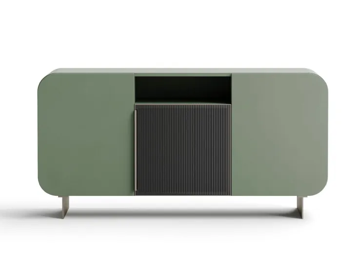 Madia Fifty Glass in laccato e vetro di Giessegi