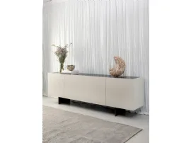 Madia Pizzo in spatolato di argilla con finiture in rilievo di Tonin Casa