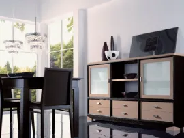 Madia Quadra 2 in legno di Bamart