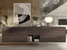 Madia sospesa In finitura olmo dark grey Supreme Ingrid di S75