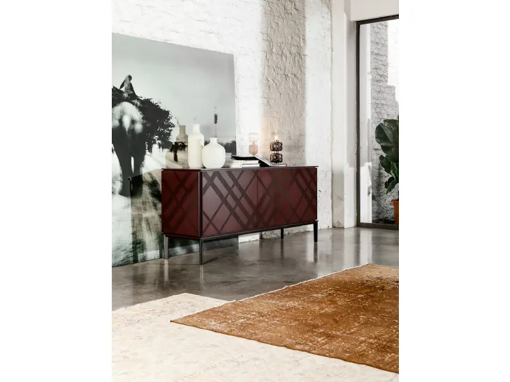 Madia Tartan in legno serigrafato di Tonin Casa