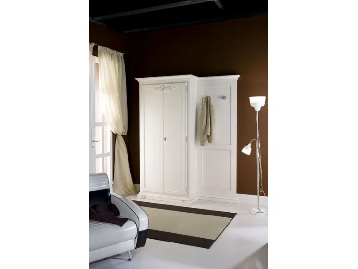 Mobile ingresso Aida 3 in legno bianco di Bamart