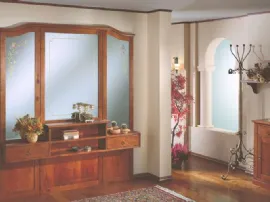 Mobile ingresso Butterfly 03 in legno massello di Bamart