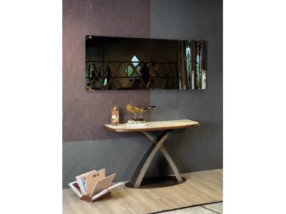 Mobile ingresso Eliseo Élite in gres porcellanato e legno massello di Tonin Casa