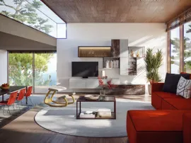 Parete Attrezzata Living LV725 di Giessegi