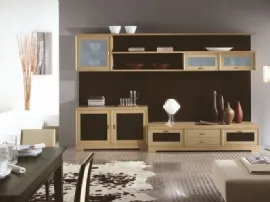 Parete attrezzata Quadra 8 moderna in laccato di Bamart