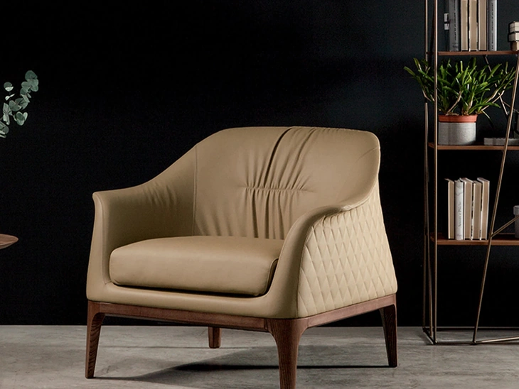 Poltrona in pelle Tiffany di Tonin Casa