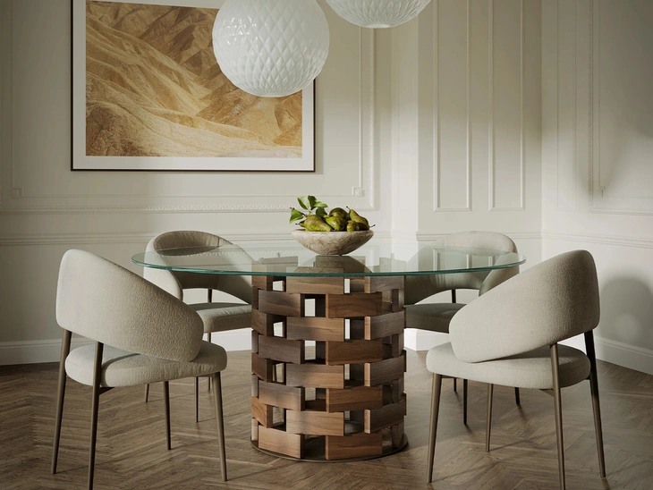 Sedia Astra in tessuto imbottito di Tonin Casa