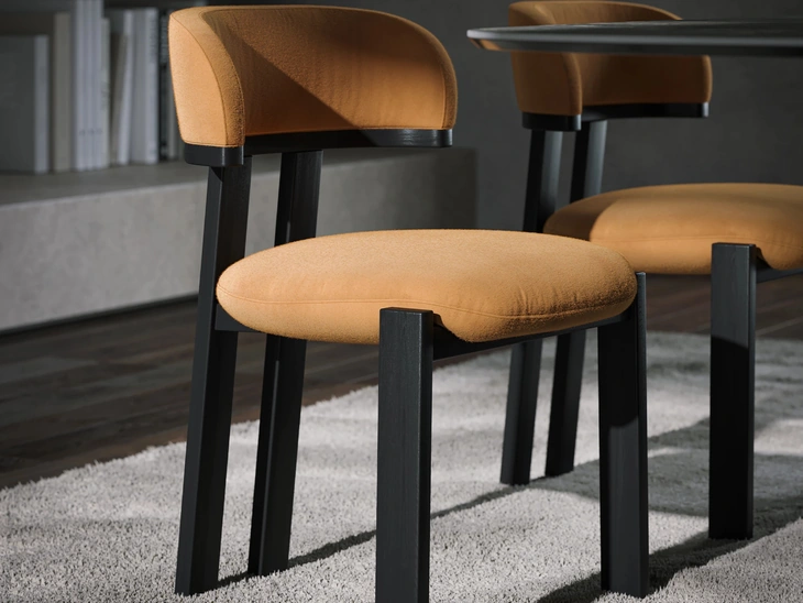 Sedia in tessuto e legno Camila di Tonin Casa