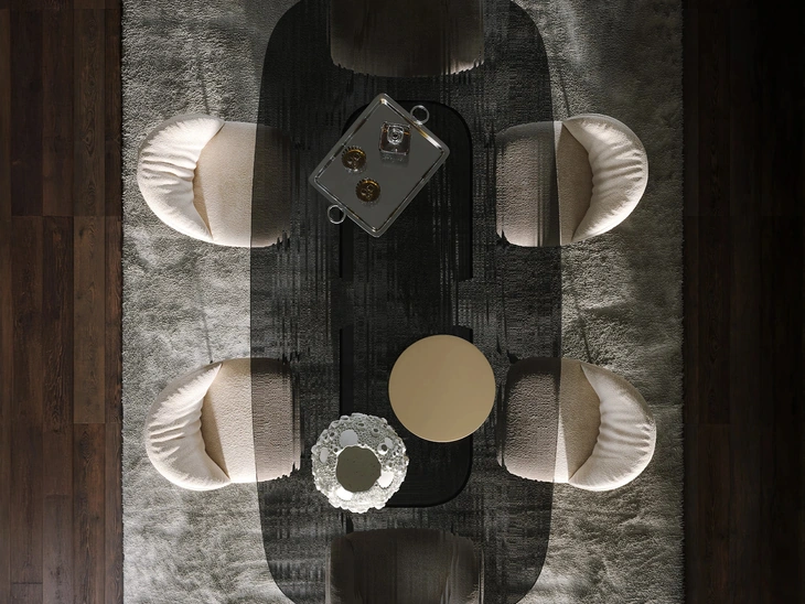 Tavolo in vetro Millerighe di Tonin Casa