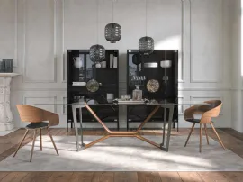 Tavolo Oliver con top in vetro di Tonin Casa