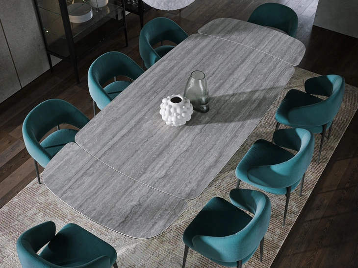 Tavolo Sipario Ext in gres travertino di Tonin Casa