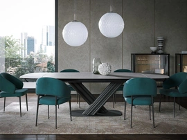 Tavolo Sipario Ext in gres travertino di Tonin Casa