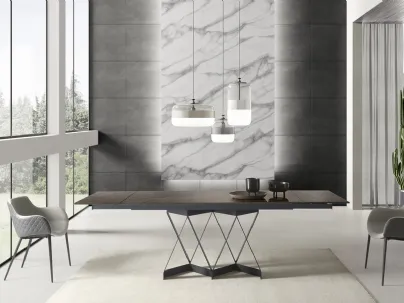 Tavolo T1307A Flame 180 in laminato di Zamagna