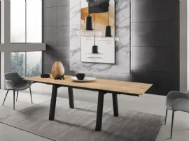 Tavolo T1358AIM Sand 180 in legno impiallacciato di Zamagna