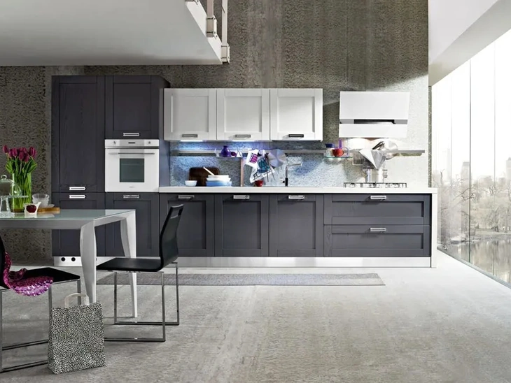 Cucina Classica lineare in legno laccato Signoressa 03 di Ar-Tre