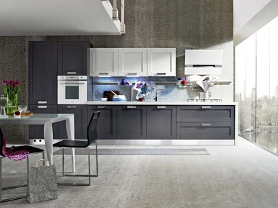 Cucina Classica lineare in legno laccato Signoressa 03 di Ar-Tre