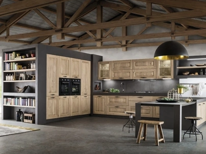 Cucina in Muratura con penisola I Masselli 01 di Ar-Tre