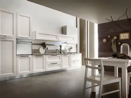 Cucina Moderna lineare in laccato bianco Vela Merano di Ar-Tre