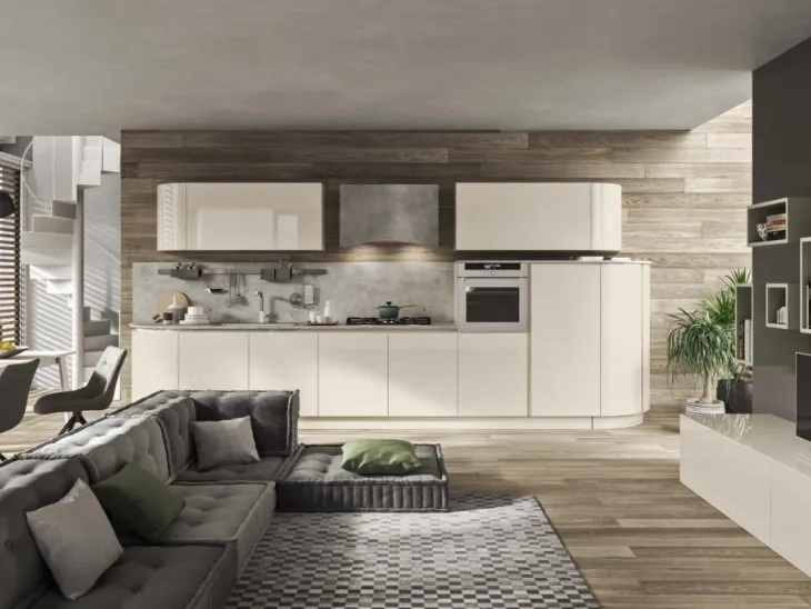 Cucina Moderna lineare in laccato lucido Ibiza di Ar-Tre