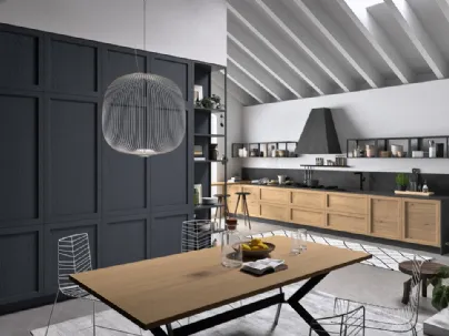 Cucina Moderna lineare in rovere nodato Infinity 02 di Ar-Tre