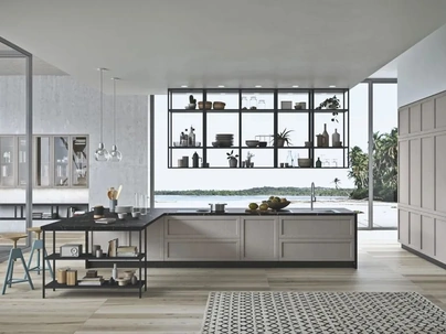 Cucina Moderna in legno laccato con isola Infinity 04 di Ar-Tre