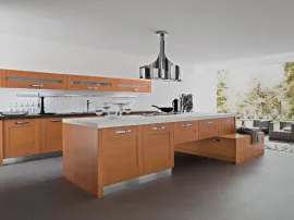 Cucina Moderna ad isola in ciliegio Quadra di Ar-Tre