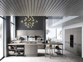 Cucina Moderna in legno laccato con penisola Zoe 02 di Ar-Tre