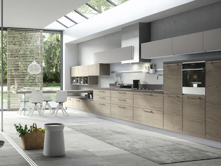 Cucina Moderna lineare in legno Zoe 05 di Ar-Tre