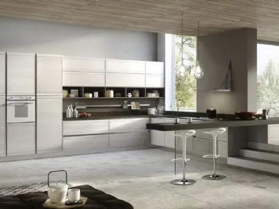 Cucina Moderna angolare con penisola Zoe Design 05 di Ar-Tre