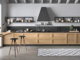 Cucina lineare in legno Infinity di Ar-Tre