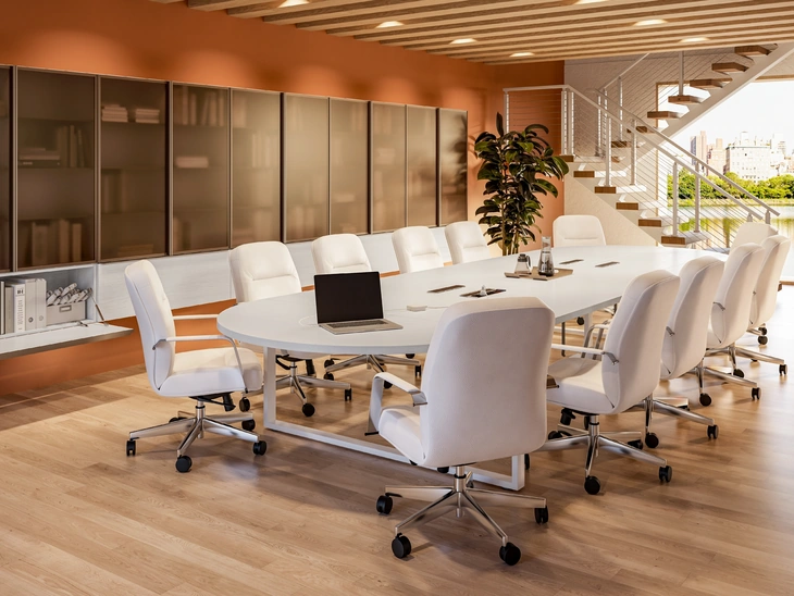 Libreria per Ufficio OF106 con ante battenti in vetro di Giessegi